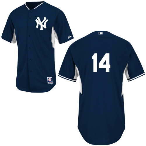 Brian Roberts #14 MLB Jersey-New York Yankees Men's Authentic Navy Cool Base BP Baseball Jersey